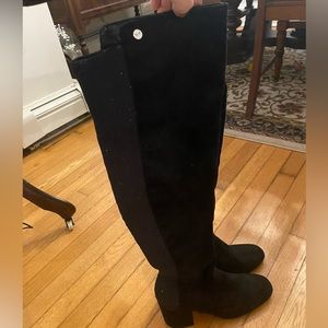 Marc Fisher knee high black boots with block heel women’s size 9.